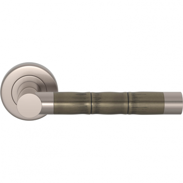 Turnstyle Designs Door handle - Amalfine - Silver bronze / Satin nickel - Model P2856