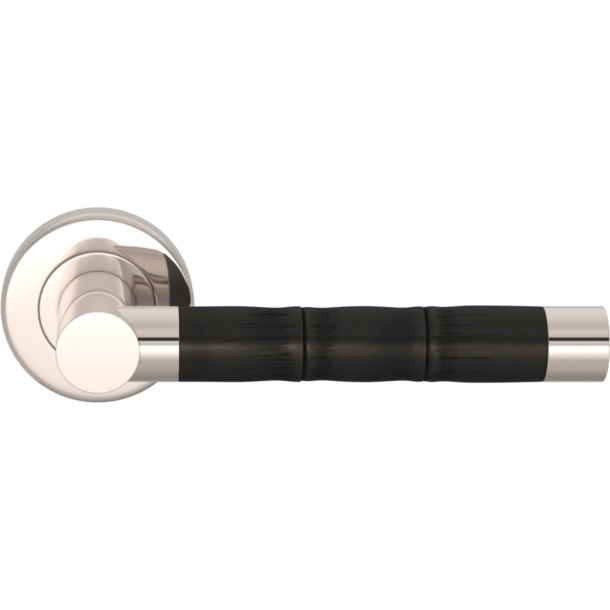 Turnstyle Design Door handle - Amalfine - Black bronze / Polished nickel - Model P2856