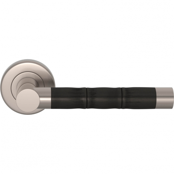 Turnstyle Design Door handle - Amalfine - Black bronze / Satin nickel - Model P2856