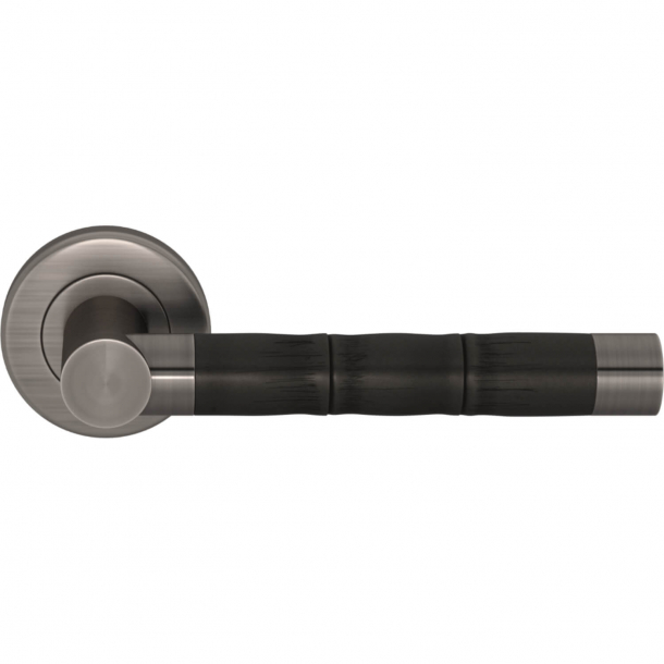 Turnstyle Design Door handle - Amalfine - Black bronze / Vintage nickel - Model P2856