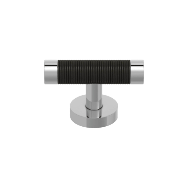 T-bar cabinet handle - Bright chrome / Black bronze Amalfine - Model P3036