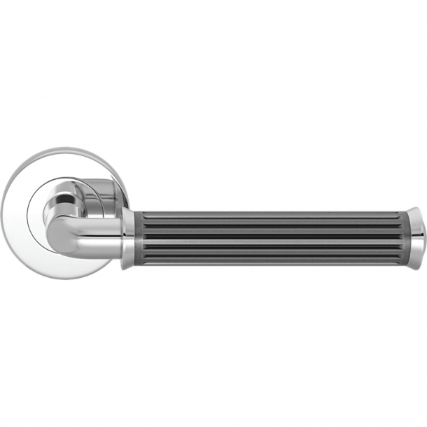 Turnstyle Design Door handle - Amalfine - Alupewt / Bright chrome - Model QA2020