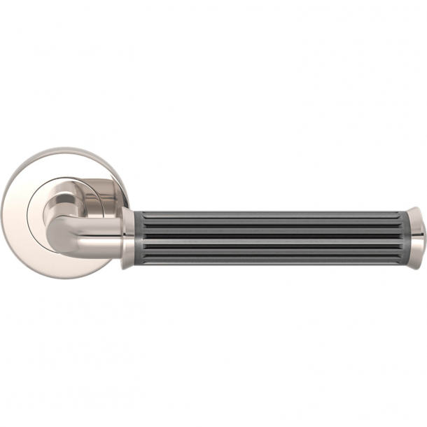 Turnstyle Design Door handle - Amalfine - Alupewt / Polished nickel - Model QA2020