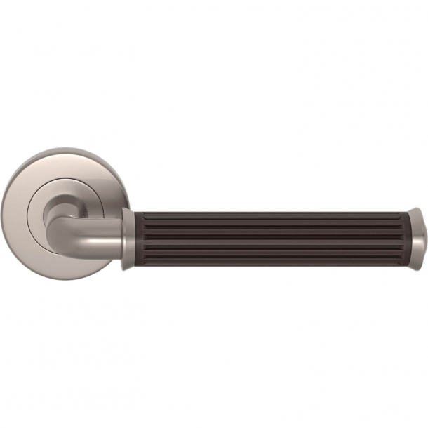 Turnstyle Designs Door handle - Amalfine - Cocoa / Satin nickel - Model QA2020
