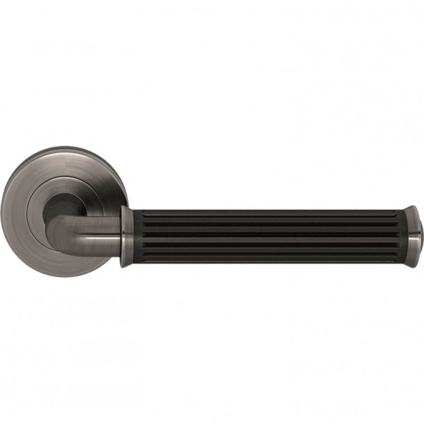 Turnstyle Design Door handle - Amalfine - Black bronze / Vintage nickel - Model QA2020