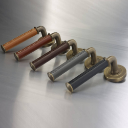 Drgreb - Turnstyle Designs - Sort Lder / Blank krom - Model QL2004