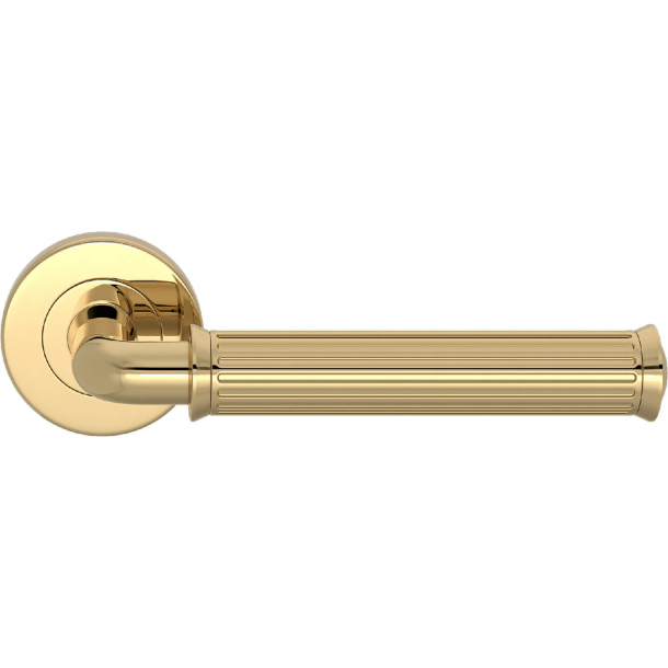 Door Handle - Brass - Turnstyle Design - Norton Pipe Solid - Model QS2020