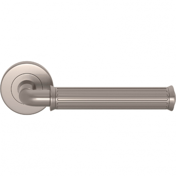 Door Handle - Satin Nickel - Turnstyle Designs - Norton Pipe Solid - Model QS2020