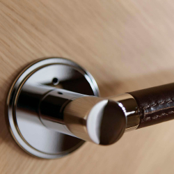 Drgreb - Turnstyle Designs - Sort Lder / Blank krom - Model R1024