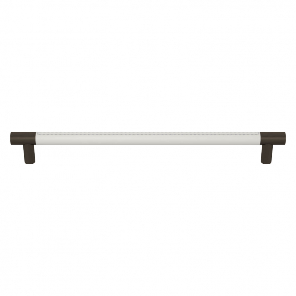 Turnstyle Designs Cabinet handles - White leather / Vintage patina - Model R1512