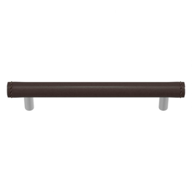 Turnstyle Designs Cabinet handles - Chocolate leather / Bright chrome - Model T1470