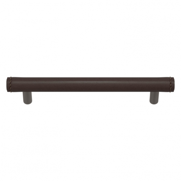 Turnstyle Designs Cabinet handles - Chocolate leather / Vintage nickel - Model T1470