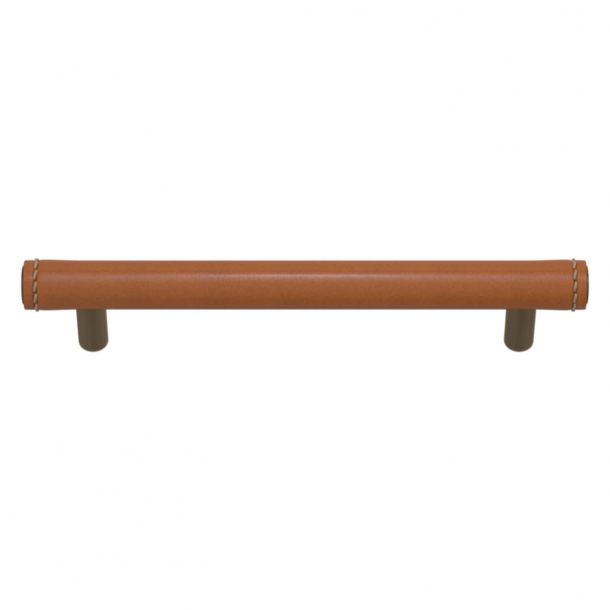Turnstyle Designs Cabinet handles - Tan leather / Antique brass - Model T1470