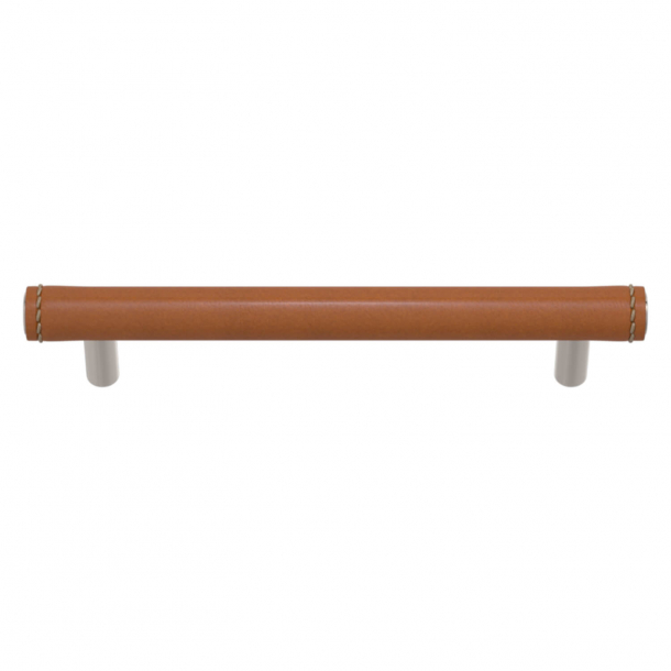 Turnstyle Designs Cabinet handles - Tan leather / Polished nickel - Model T1470