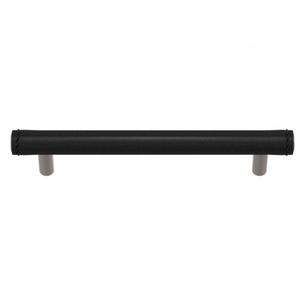 Turnstyle Designs Cabinet handles - Black leather / Satin nickel - Model T1470