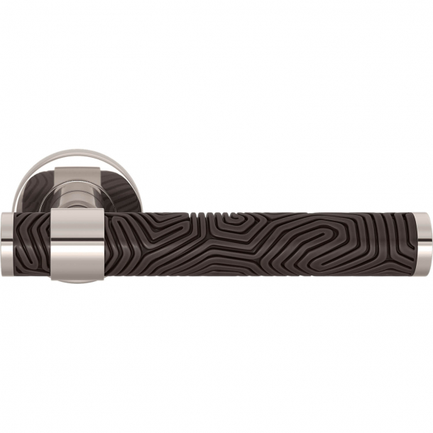 Turnstyle Design Door handle - Cocoa / Polished nickel - Model B7005