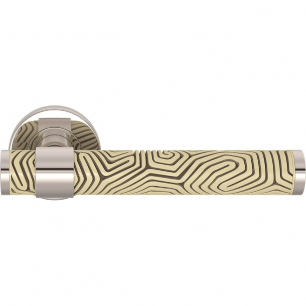 Turnstyle Design Door handle - Sand / Polished nickel - Model B7005