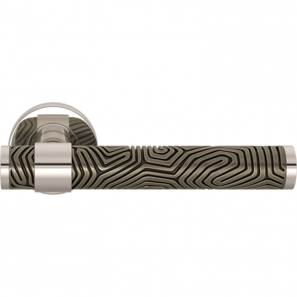 Turnstyle Design Door handle - Silver bronze / Polished nickel - Model B7005