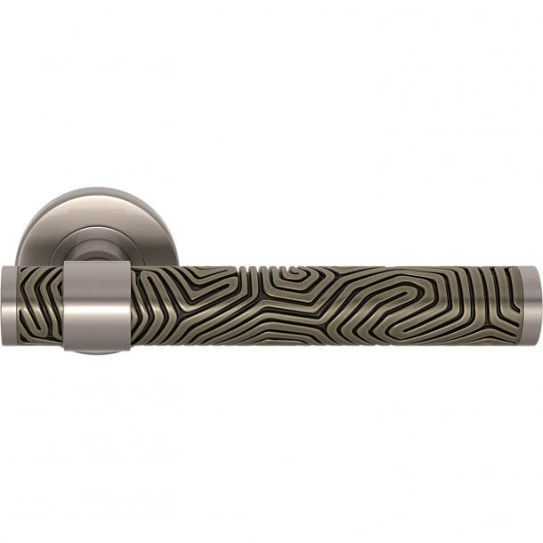 Turnstyle Design Door handle - Silver bronze/ Satin nickel - Model B7005