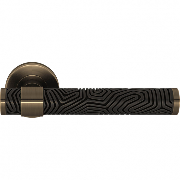 Turnstyle Design Door handle - Sort bronze / Antique brass - Model B7005