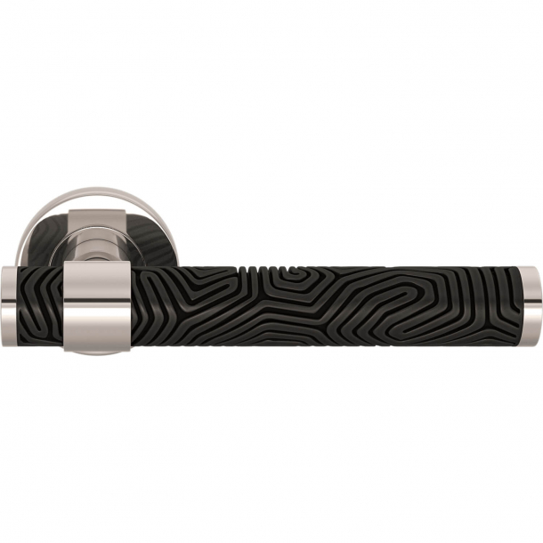 Turnstyle Design Door handle - Black bronze / Polished nickel - Model B7005