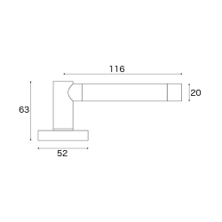 Drgreb - Lder - Sort / Blank messing - Model C1000