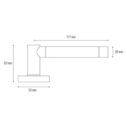 Drgreb  Chokoladefarvet Lder og mat nikkel  Syninger udad  Model C1012