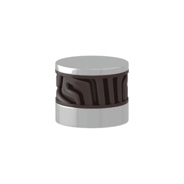 Turnstyle Designs Cabinet knob - Cocoa Amalfine / Bright chrome - Model B8108