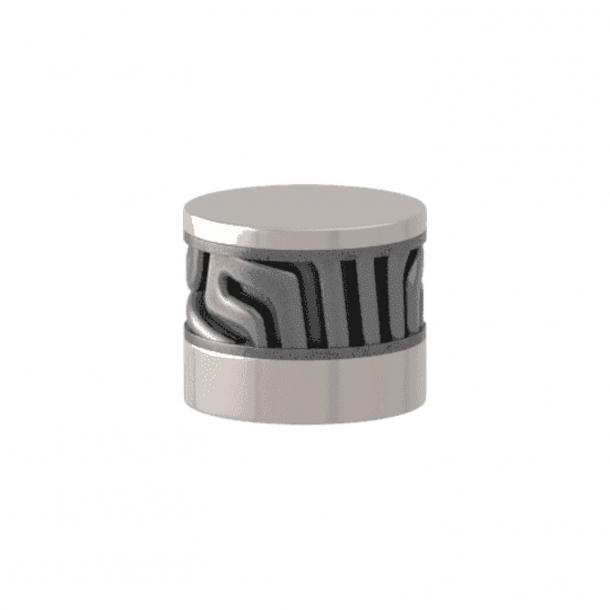 Turnstyle Designs Cabinet knob - Alupewt Amalfine / Polished nickel - Model B8108