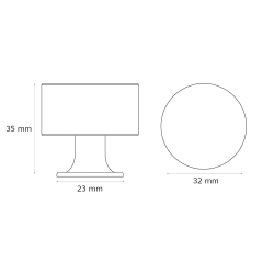 Mbelknop - Turnstyle Designs - Sort bronze Amalfine / Blank krom - Model B9322