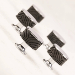 Mbelknop - Turnstyle Designs - Sort bronze Amalfine / Blank krom - Model B9322