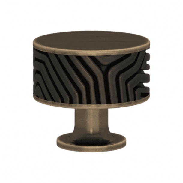 M&ouml;belknopp - Turnstyle Designs - Svart brons Amalfine / Antik m&auml;ssing - Model B9322
