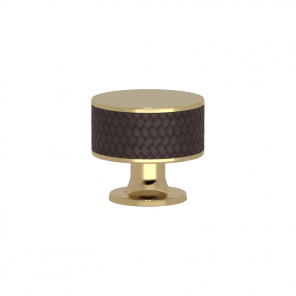 Turnstyle Designs Cabinet knob - Cocoa Amalfine / Polished brass - Model P5011