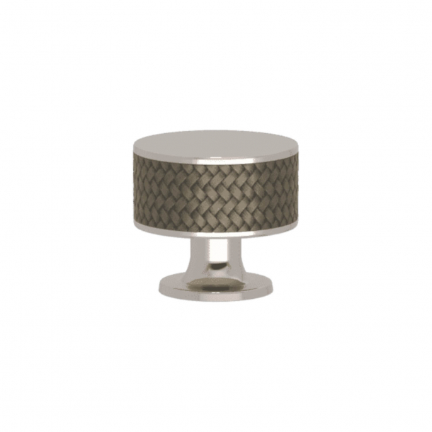 Turnstyle Designs Cabinet knob - Silver bronze Amalfine / Polished nickel - Model P5011