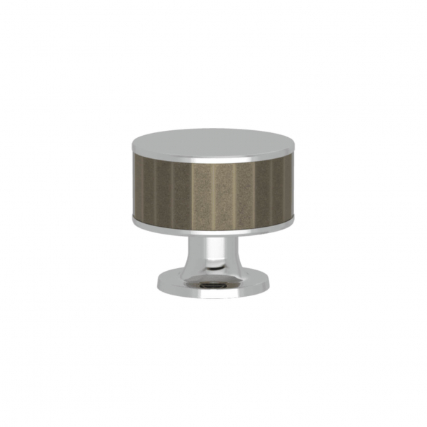 Mbelknop - Turnstyle Designs - Slv bronze Amalfine / Blank krom - Model P5050