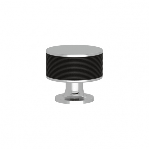 Turnstyle Designs Cabinet knob - Black bronze Amalfine / Bright chrome - Model P5082
