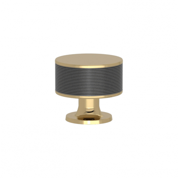 Turnstyle Designs Cabinet knob - Alupewt Amalfine / Polished brass - Model P5082