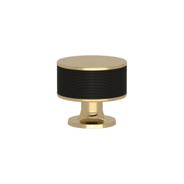 Turnstyle Designs Cabinet knob - Black bronze Amalfine / Polished brass - Model P5082
