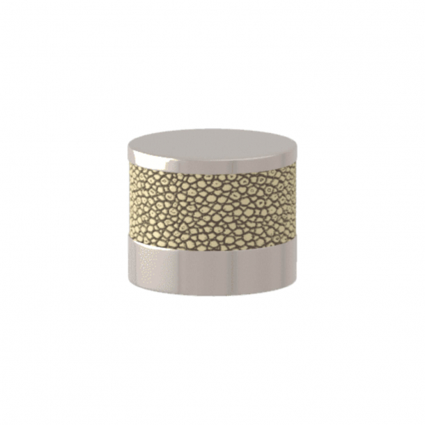 Turnstyle Designs Cabinet knob - Sand Amalfine / Polished nickel - Model P8722