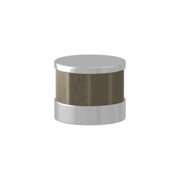 Mbelknop - Turnstyle Designs - Slv bronze Amalfine / Blank krom - Model P8742