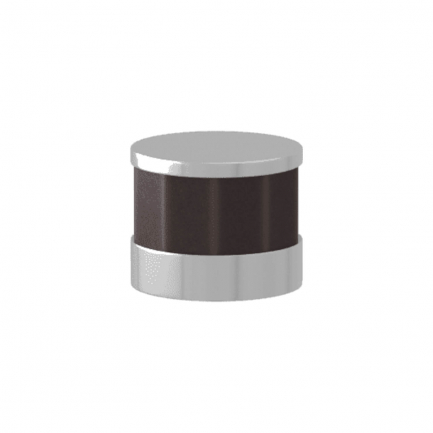 Mbelknop - Turnstyle Designs - Sort bronze Amalfine / Blank krom - Model P8742