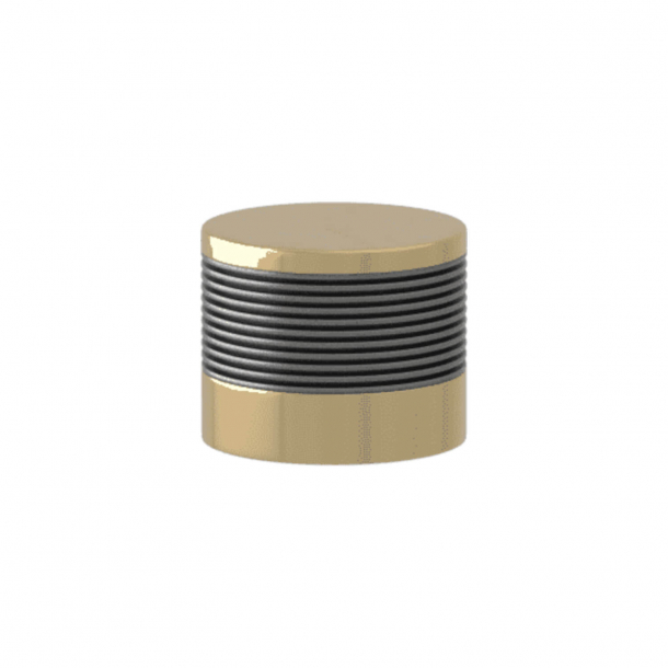 Turnstyle Designs Cabinet knob - Alupewt Amalfine / Polished brass - Model P8755