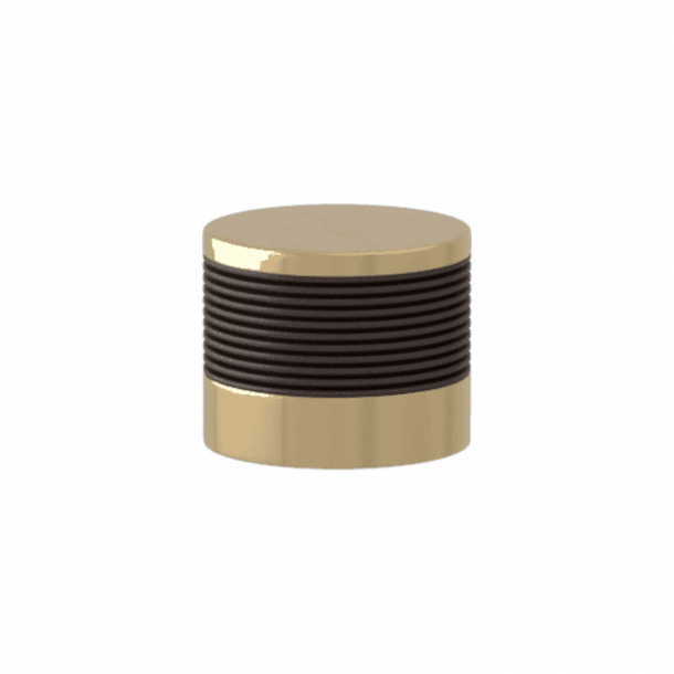 Turnstyle Designs Cabinet knob - Cocoa Amalfine / Polished brass - Model P8755