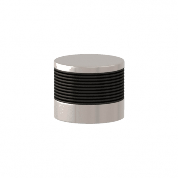 Turnstyle Designs Cabinet knob - Black bronze Amalfine / Polished nickel - Model P8755