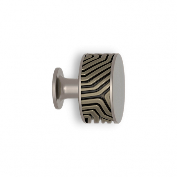Cabinet knob - Silver bronze / Satin nickel - Labyrinth - Model b9322
