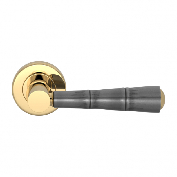 Turnstyle Design Door handle - Alupewt / Polished brass- Model D1001