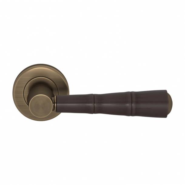Turnstyle Design Door handle - Cocoa / Antique brass- Model D1001