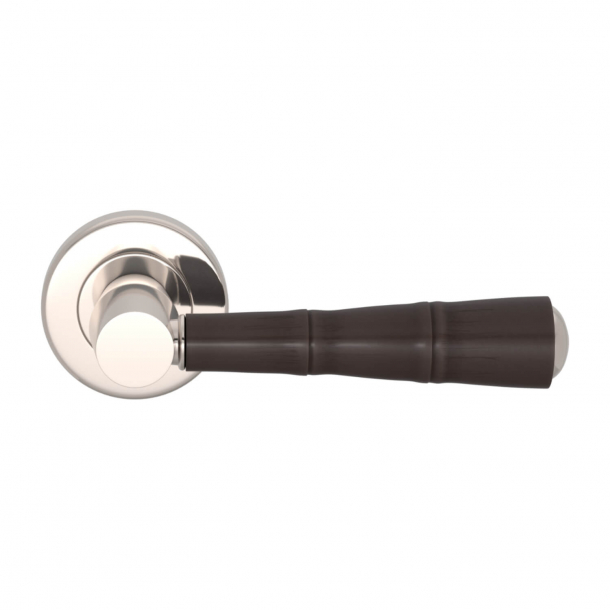 Turnstyle Design Door handle - Cocoa / Polished nickel - Model D1001