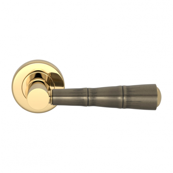 Turnstyle Design Door handle - Sølv bronze / Polished brass- Model D1001