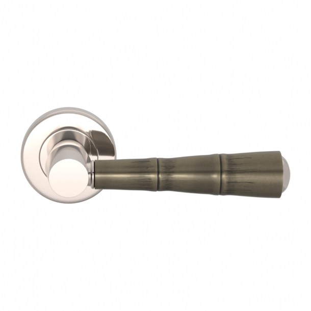 Turnstyle Design Door handle - Silver bronze / Polished nickel - Model D1001